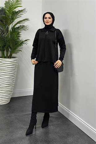 Willow Simli Kalem Etek Takım Siyah