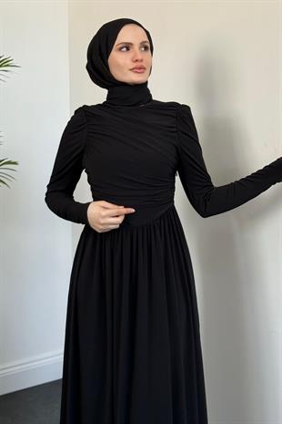 Wooden Buzzy Elbise Siyah 