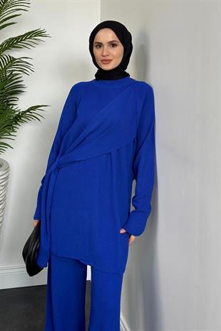 Yandan Şallı Triko Takım Sax