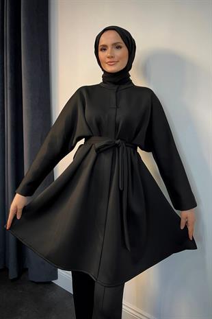 Yasemin Scuba Takım Siyah