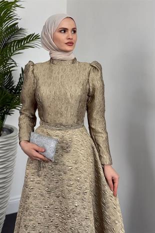 Yella Brokar Kumaş Prenses Abiye Dore