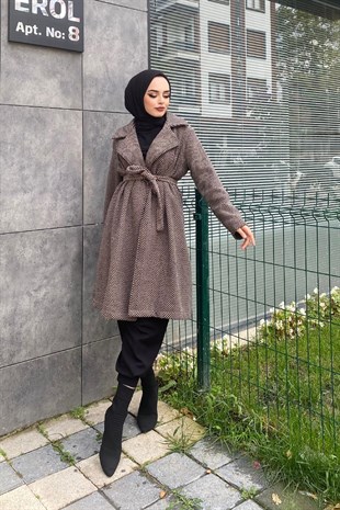 Zebra Desen Kaşe Kap SütlüKahve