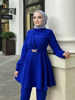 Zincir Kemerli Drapeli Takım Saks 