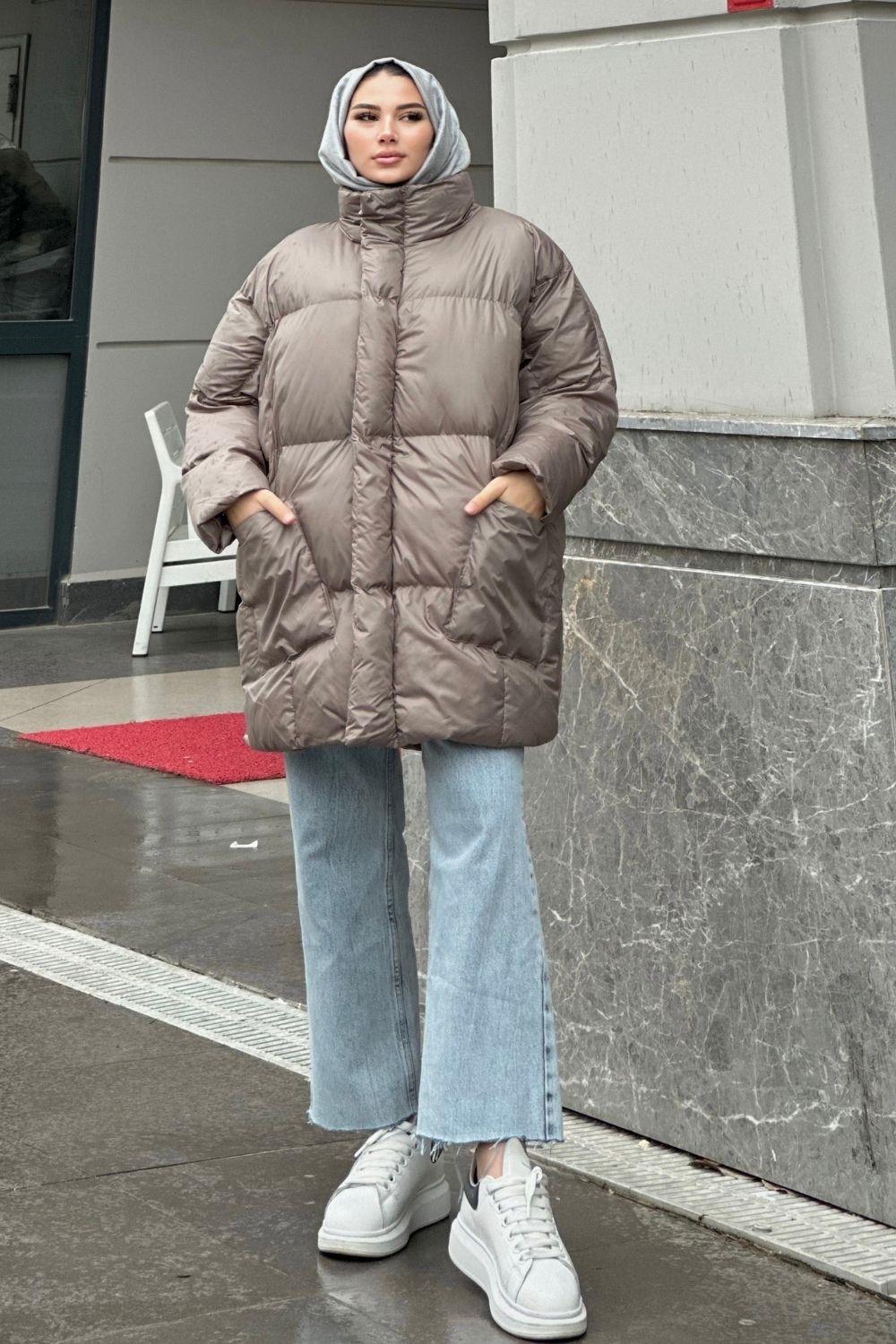 Eva Şişme Mont Gül Kurusu