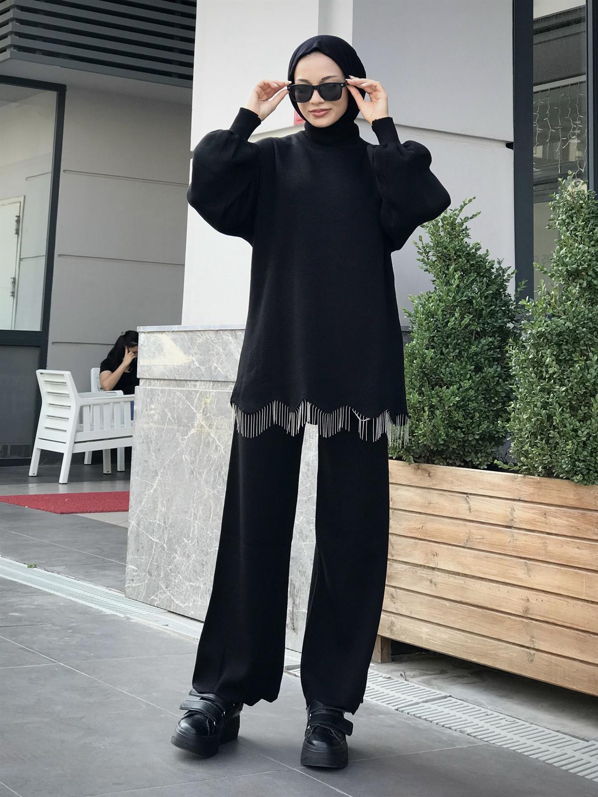 Firuze Triko Takım Siyah