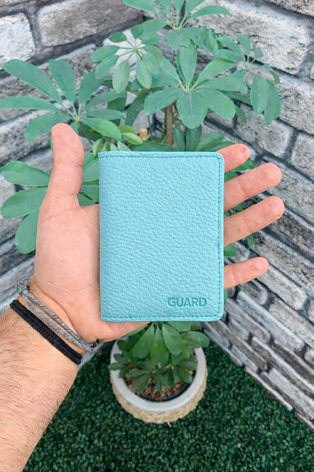 Guard Mat Siyah Deri Kartlık