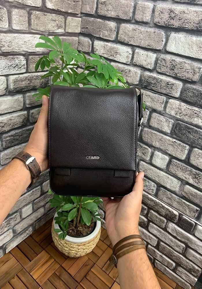 Guard Siyah Deri Omuz Çantası