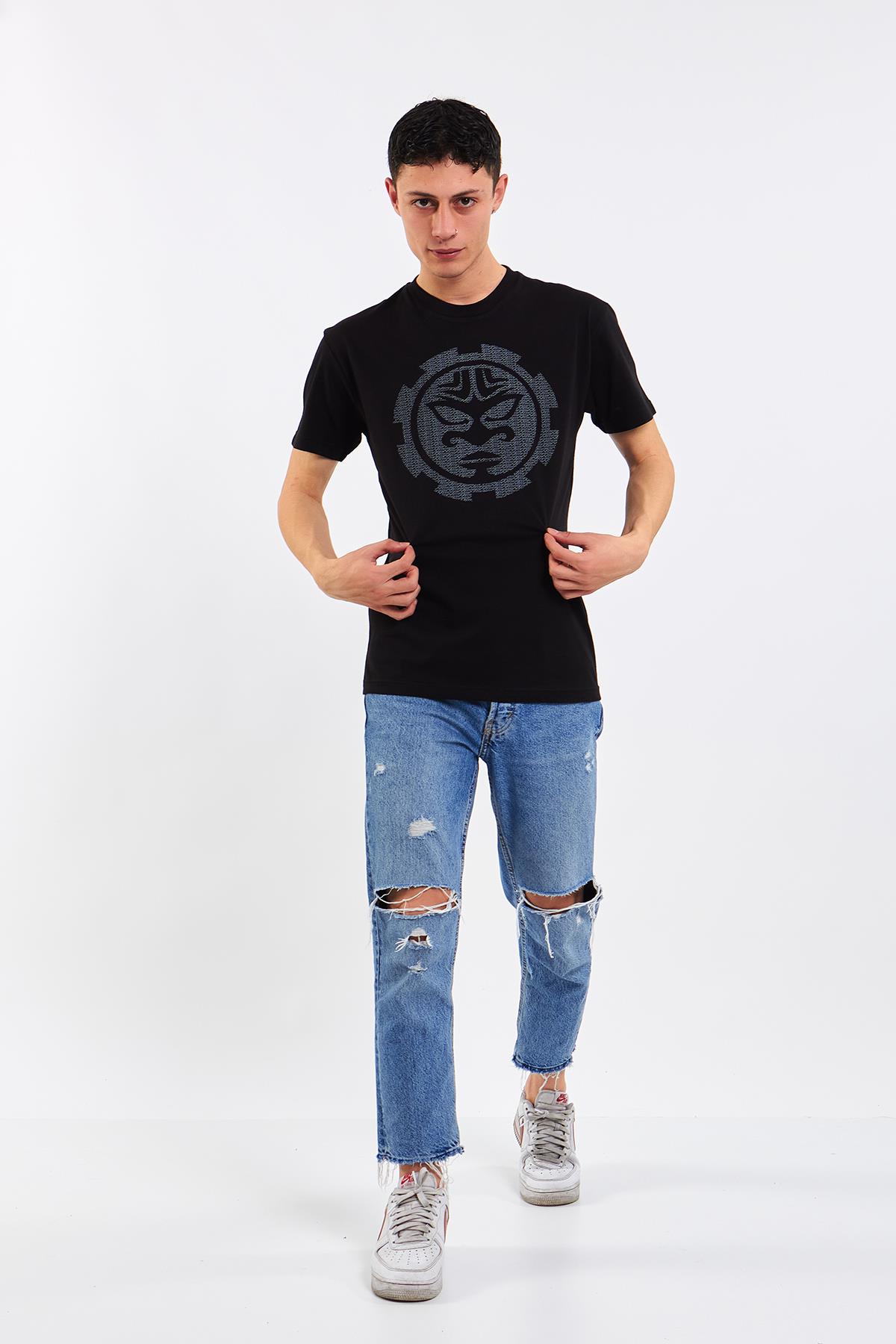 Siyah Erkek Ay Adam T-Shirt