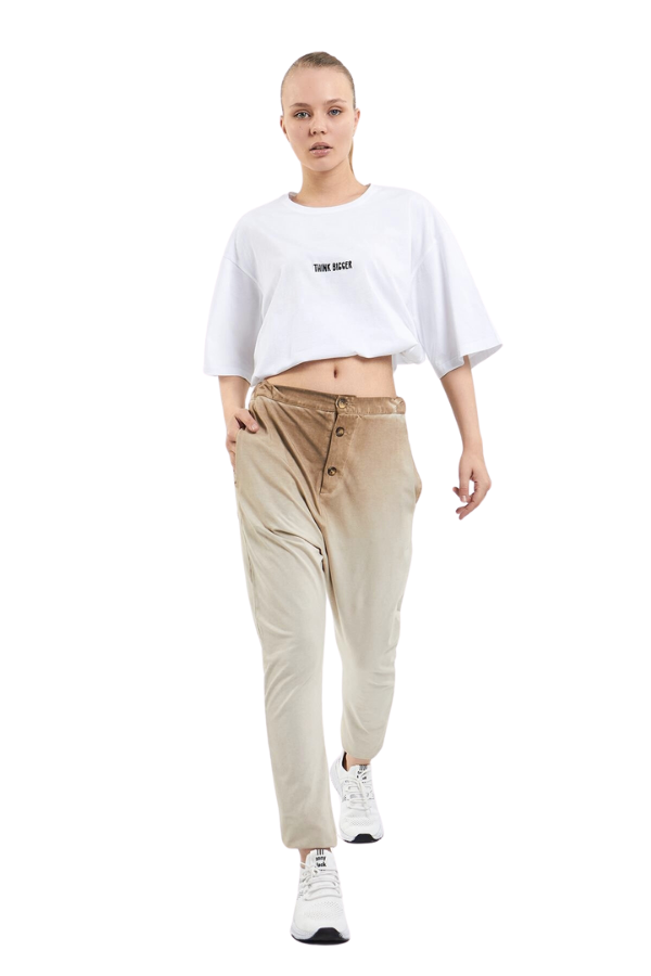 Siyah Fare Tasarım Cappucino Harem Pantolon Paulo X / THE-8581