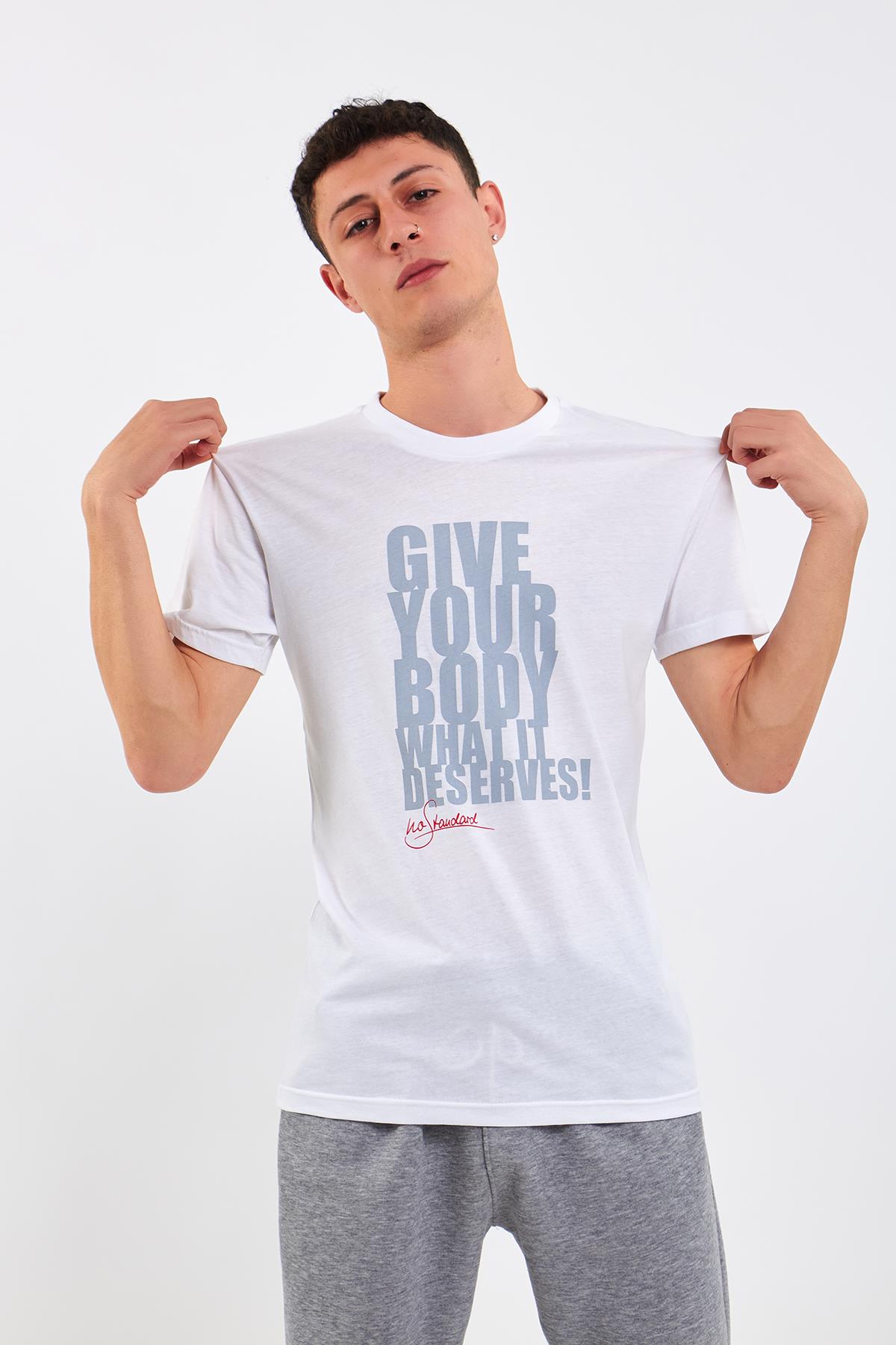 Beyaz Erkek No Standart T-Shirt