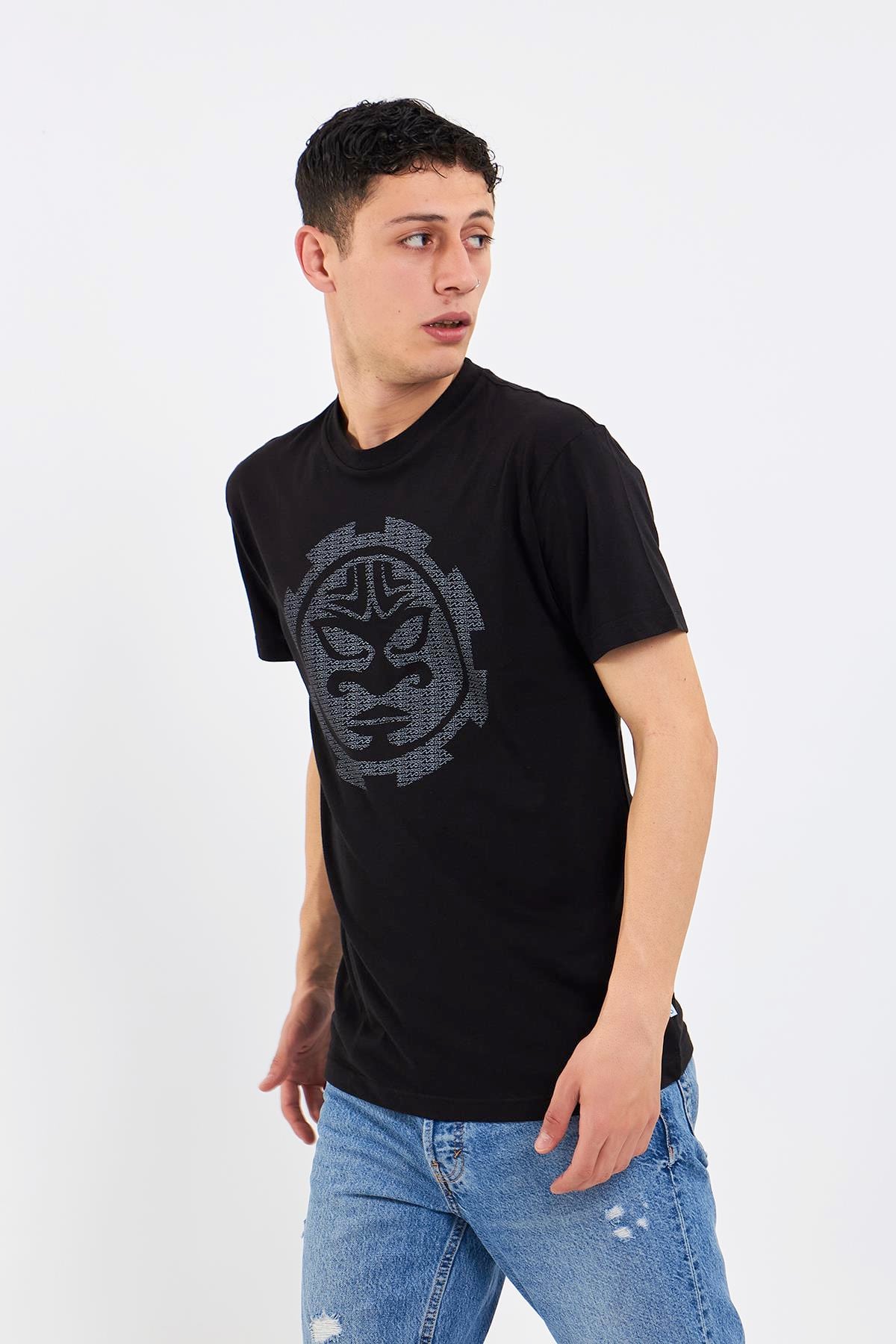 Siyah Erkek Ay Adam T-Shirt