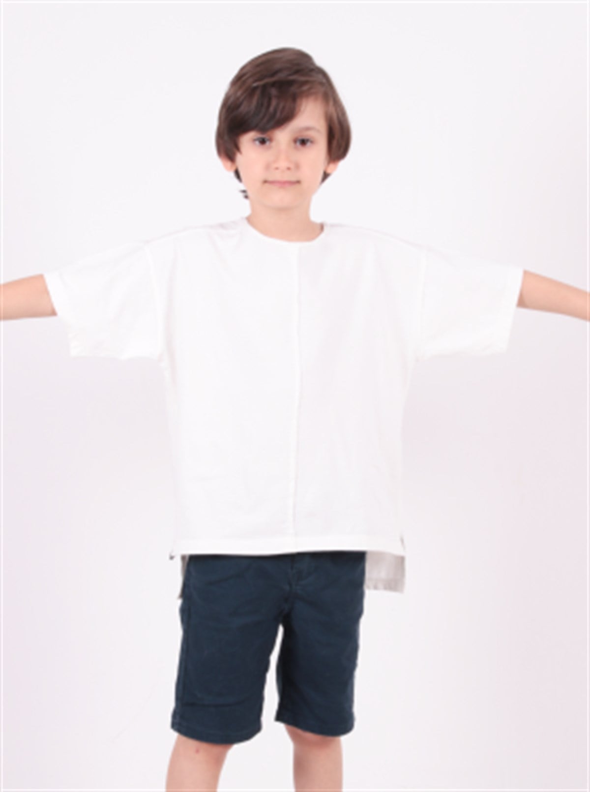 TheCatu Erkek Çocuk Regular Fit Kısa Kol Ekru T-shirt