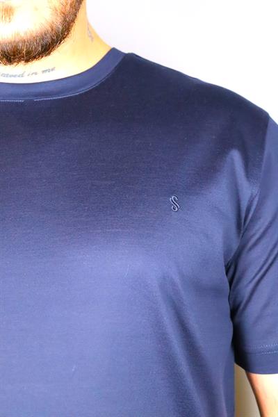 SM23SK23004 SABRİ ÖZEL MERSERİZE O Y.K TSHIRT LACİVERT