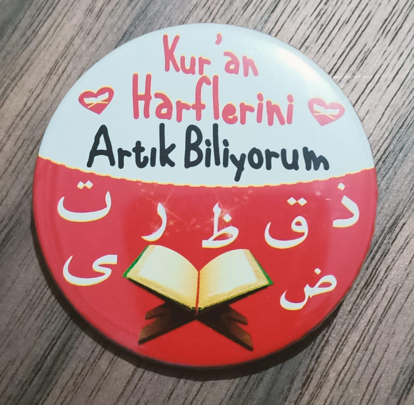 Kur'an Harflerini Artık Biliyorum Rozeti