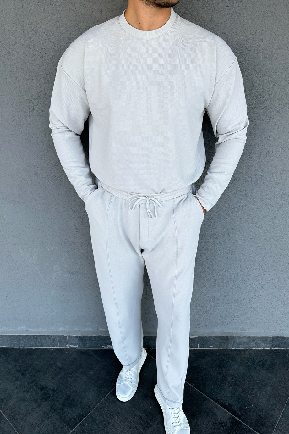 PREMİUM SERİ GRİ KAZAK-PANTALON TAKIM