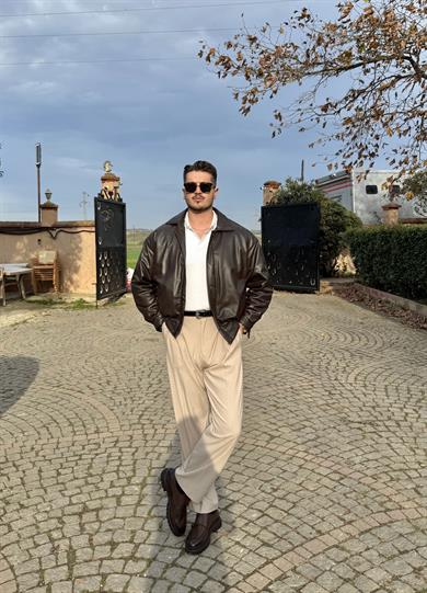 ACI KAHVE RAHAT KALIP DERİ MONT