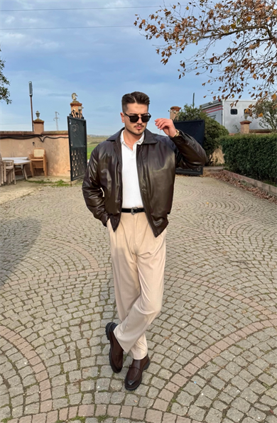 ACI KAHVE RAHAT KALIP DERİ MONT