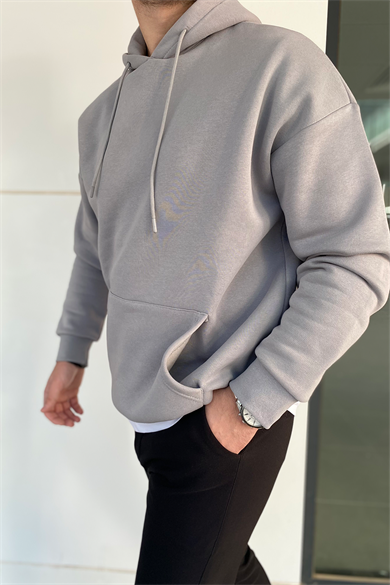 ANTRASİT OVERSIZE KALIP BASIC SWEATSHİRT