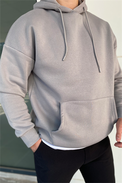 ANTRASİT OVERSIZE KALIP BASIC SWEATSHİRT