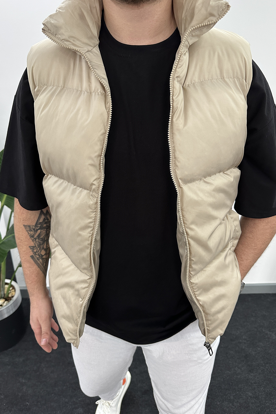 BEJ UNISEX ŞİŞME YELEK