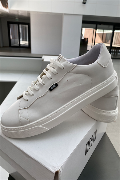 BEYAZ DERİ BASİC AYAKKABI