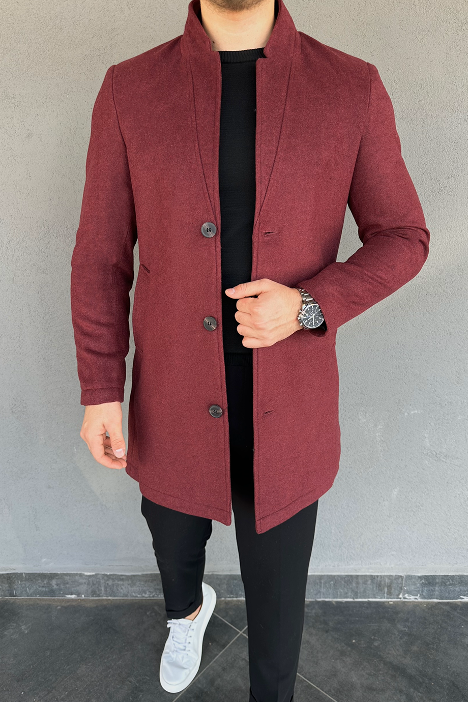 BORDO HAKİM YAKA KAŞE KABAN