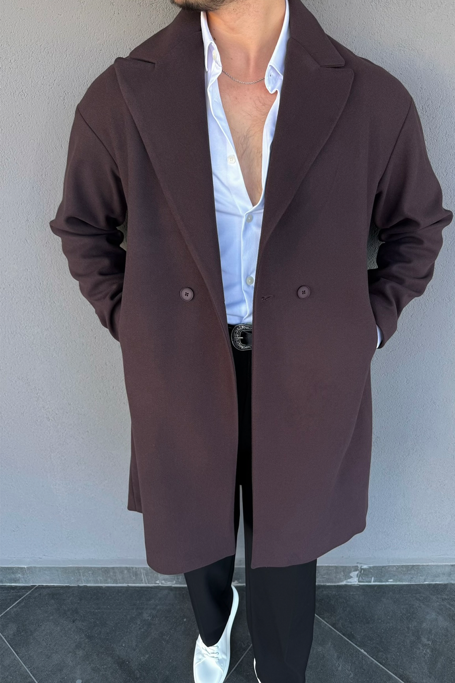 BORDO PREMİUM OVERSİZE %100 KAŞE KABAN