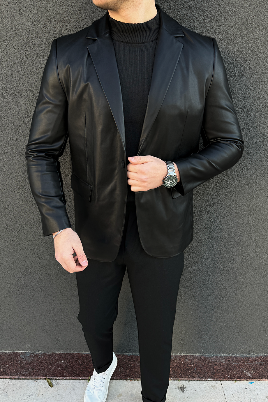 DERİ BLAZER CEKET