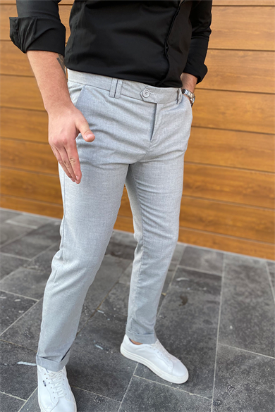 GRİ DOUBLE PAÇA KLASİK PANTALON