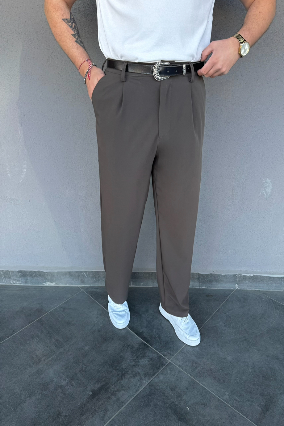 HAKİ İTHAL KUMAŞ ÖZEL ÜRETİM BAGGY PANTALON
