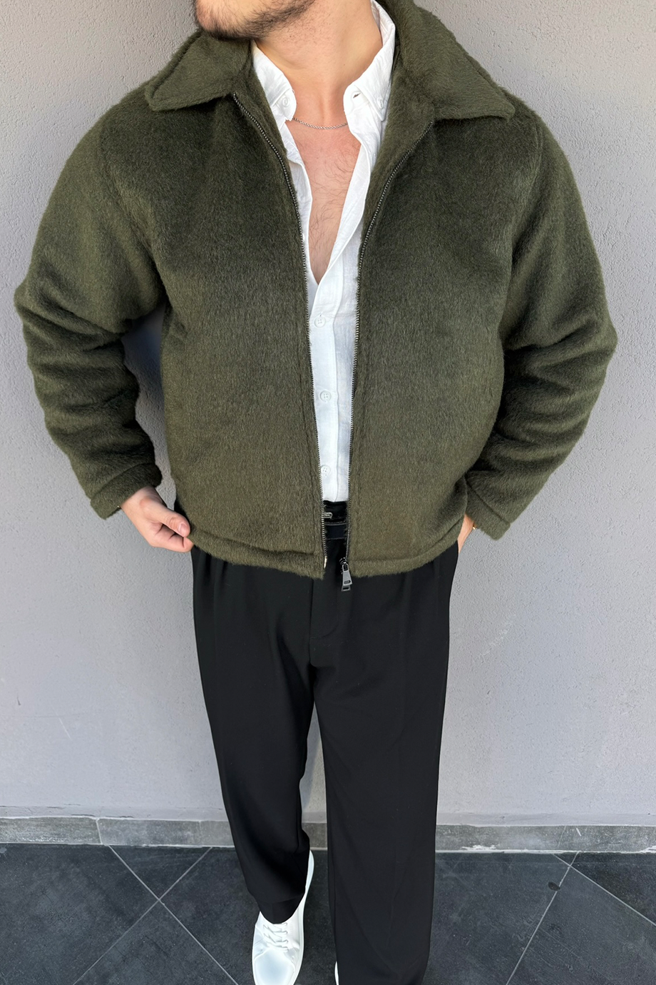 HAKİ PREMİUM SERİ GENİŞ YAKA MONT