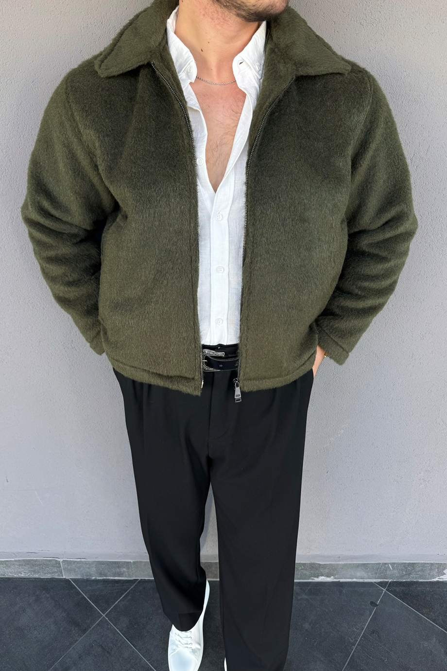 HAKİ PREMİUM SERİ GENİŞ YAKA MONT