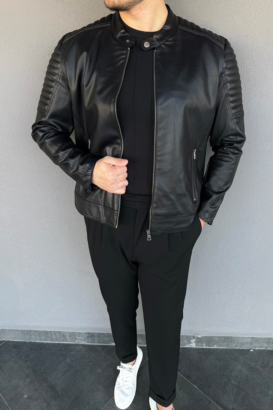 HAKİM YAKA İÇİ KÜRKLÜ PREMİUM DERİ CEKET