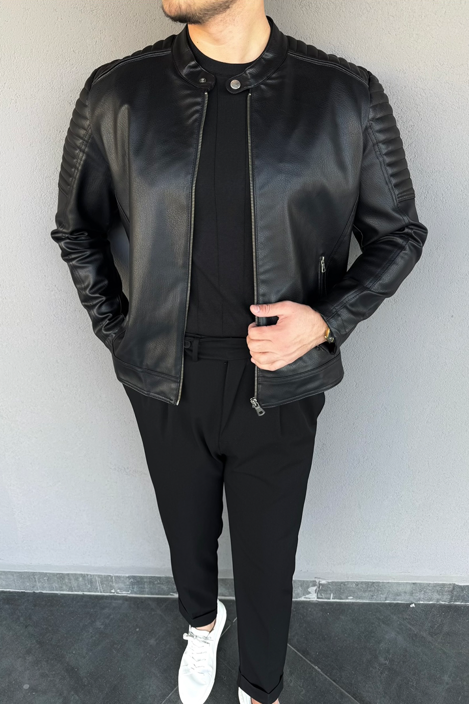 HAKİM YAKA İÇİ KÜRKLÜ PREMİUM DERİ CEKET