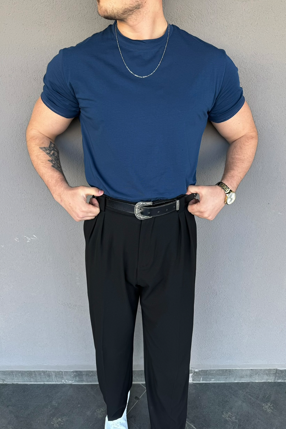 İNDİGO BASİC LİKRALI T-SHİRT