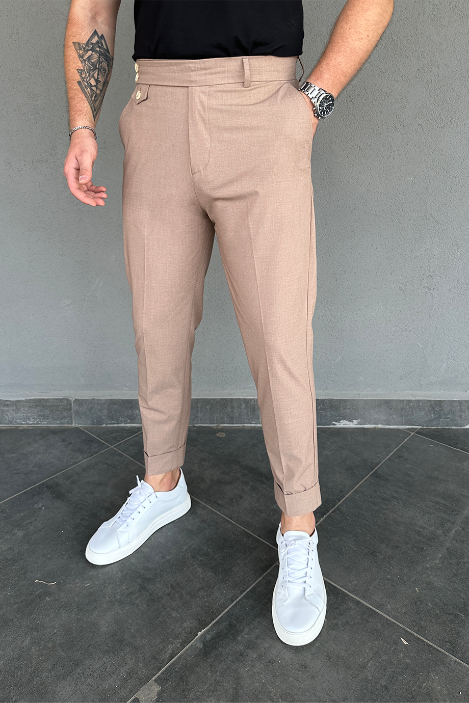 İTALYAN MODEL DOUBLE PAÇA PREMİUM BEJ PANTALON