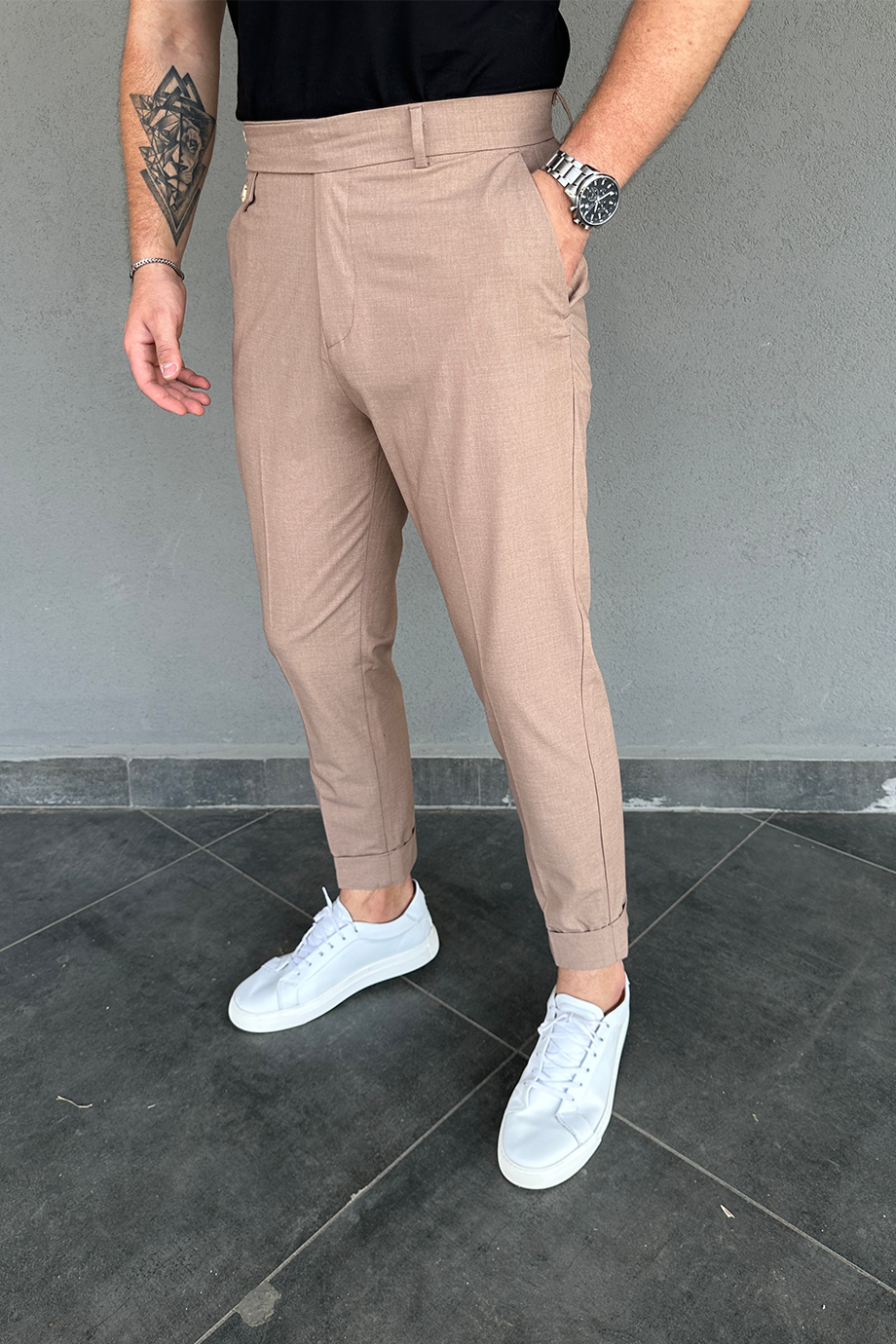 İTALYAN MODEL DOUBLE PAÇA PREMİUM BEJ PANTALON
