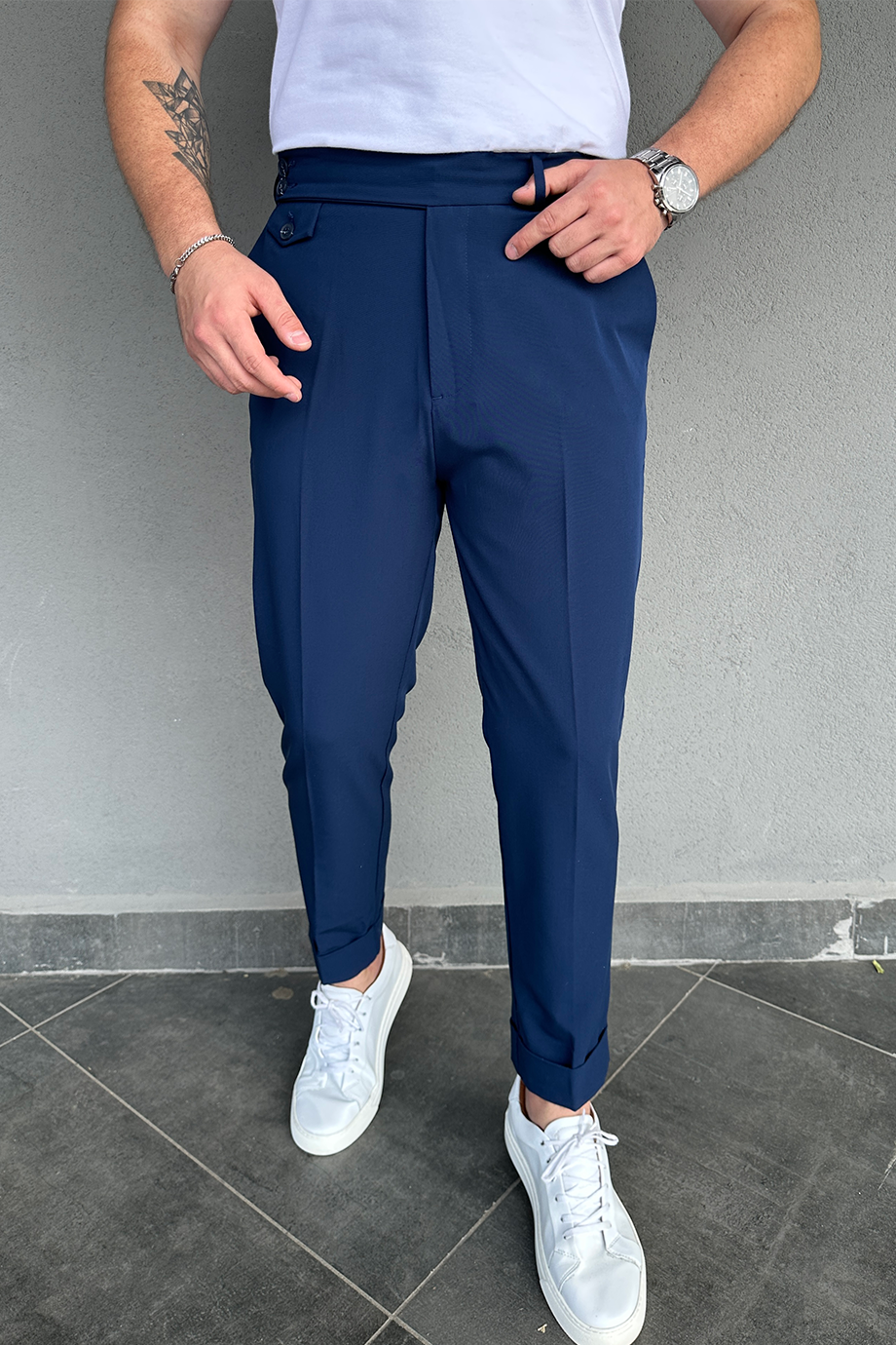 İTALYAN MODEL DOUBLE PAÇA PREMİUM LACİVERT PANTALON