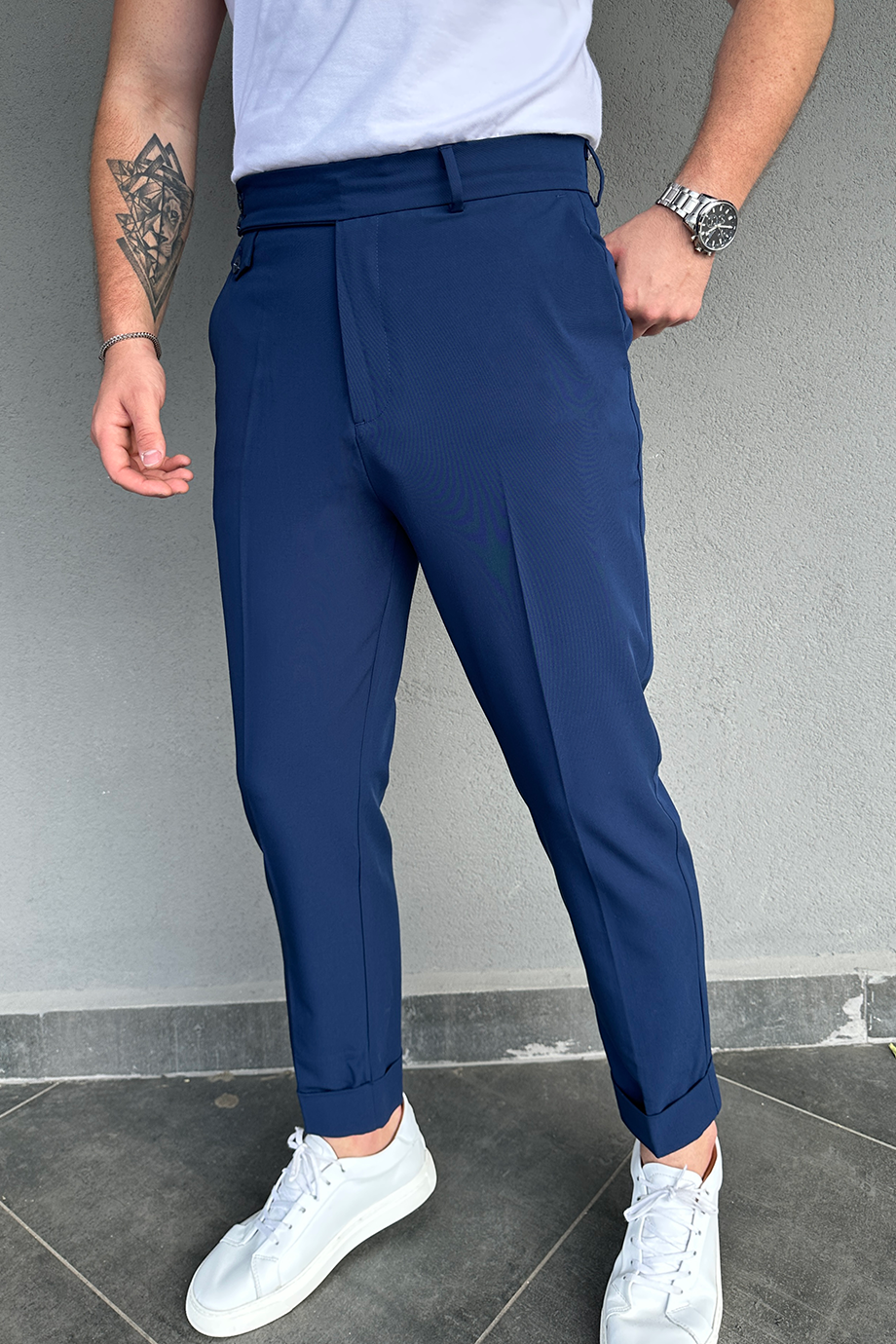 İTALYAN MODEL DOUBLE PAÇA PREMİUM LACİVERT PANTALON