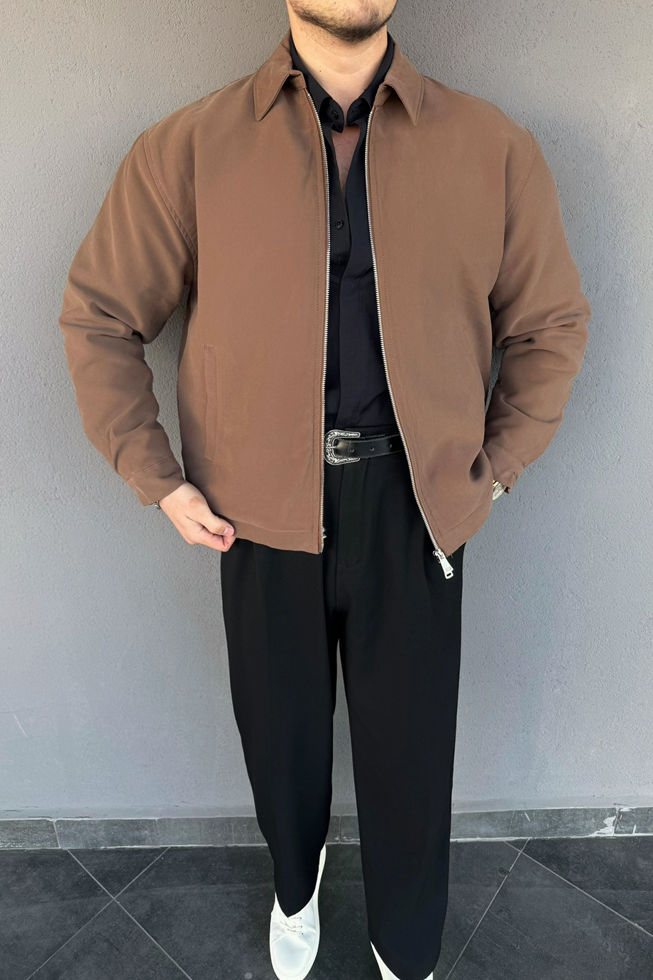 KAHVE MODAL KUMAŞ DOLUMLU MONT