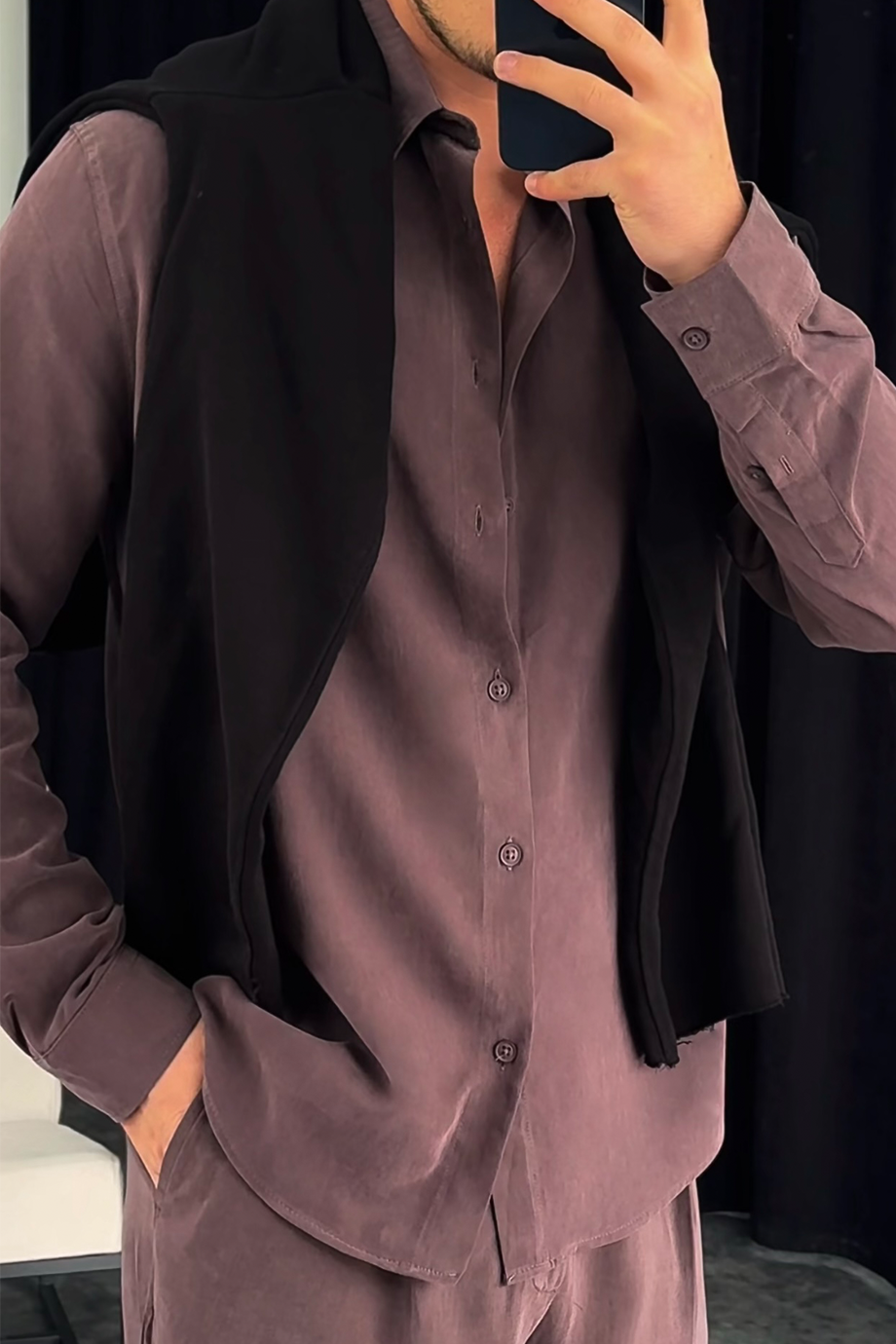 KAHVE PREMİUM MODAL KUMAŞ ALT-ÜST TAKIM