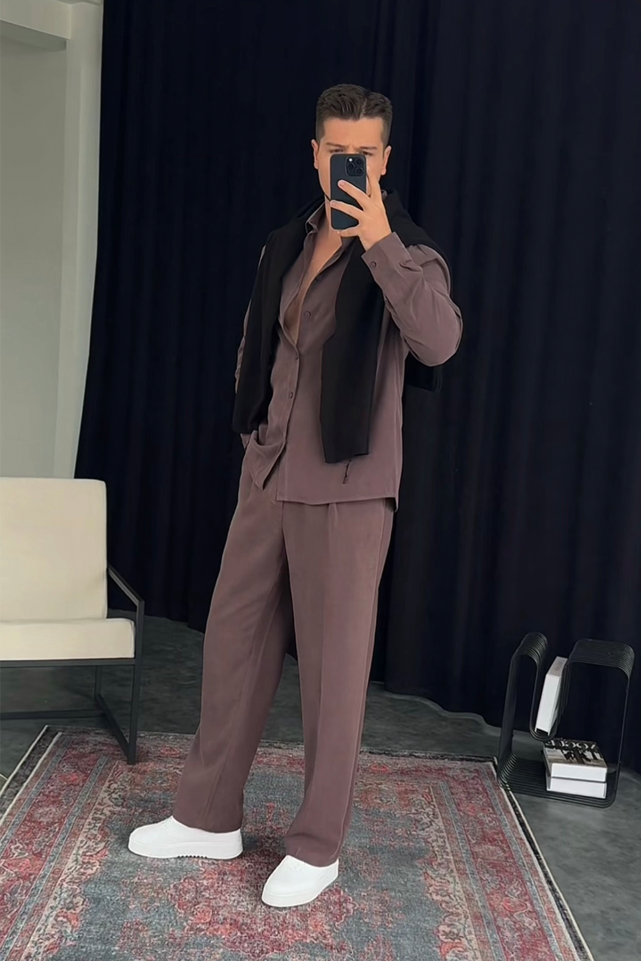 KAHVE PREMİUM MODAL KUMAŞ ALT-ÜST TAKIM