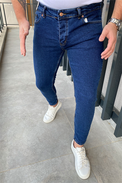 KOYU KOT RENGİ SLİM-FİT PANTALON
