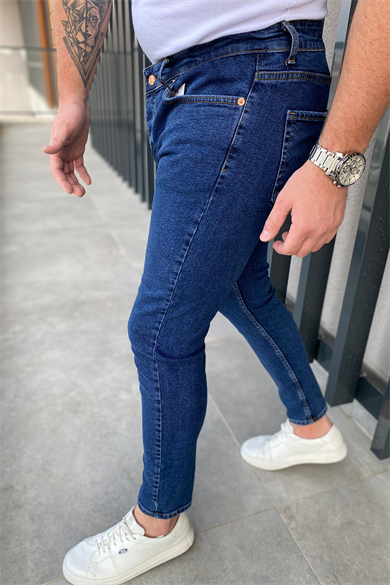 KOYU KOT RENGİ SLİM-FİT PANTALON