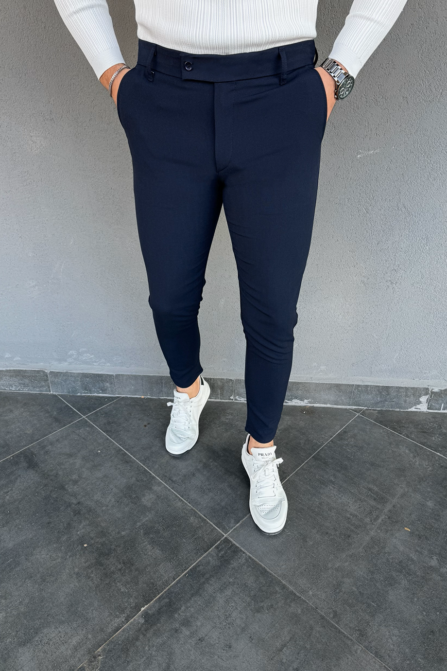LACİVERT İTALYAN KESİM SLİM FİT PANTALON