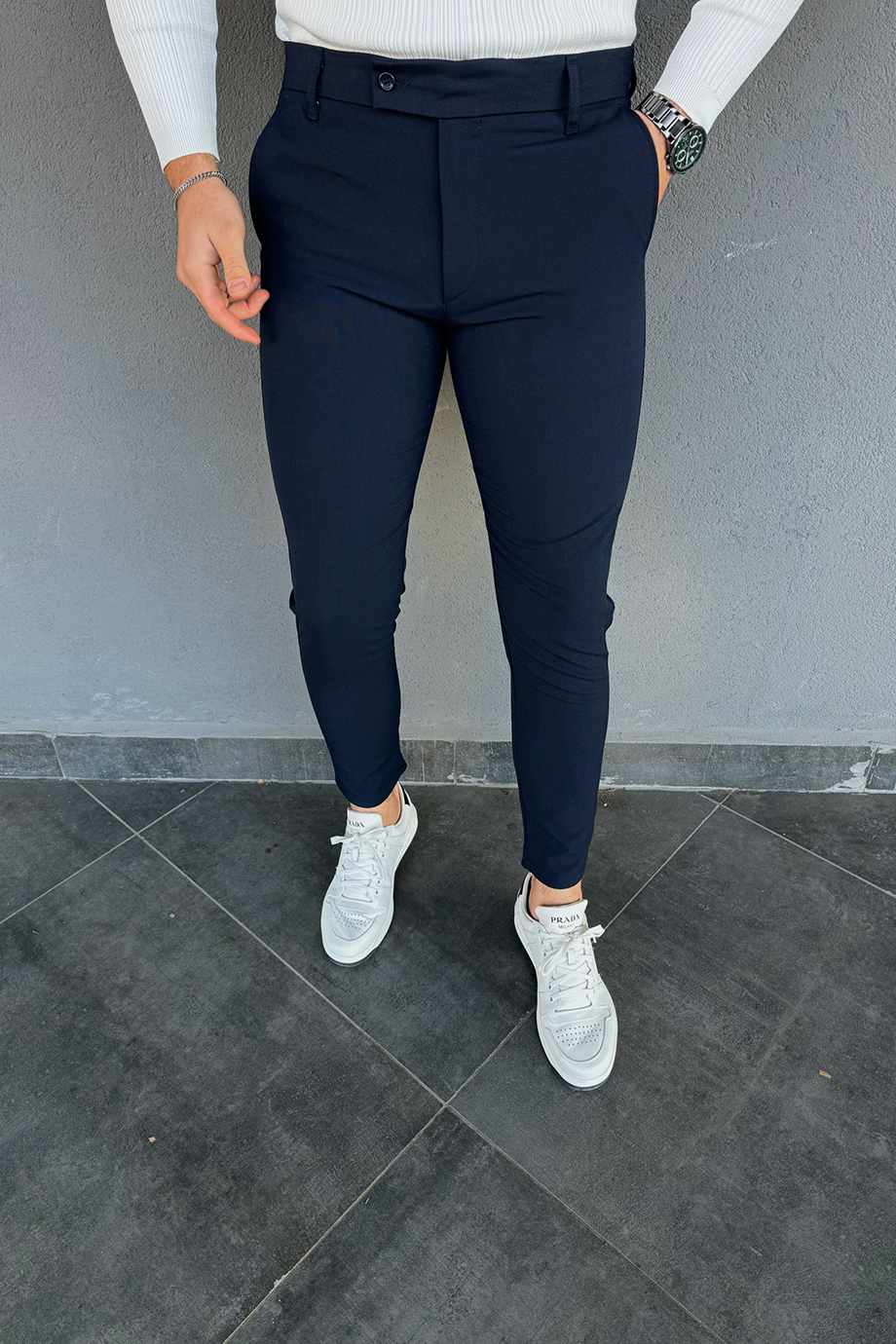 LACİVERT İTALYAN KESİM SLİM FİT PANTALON