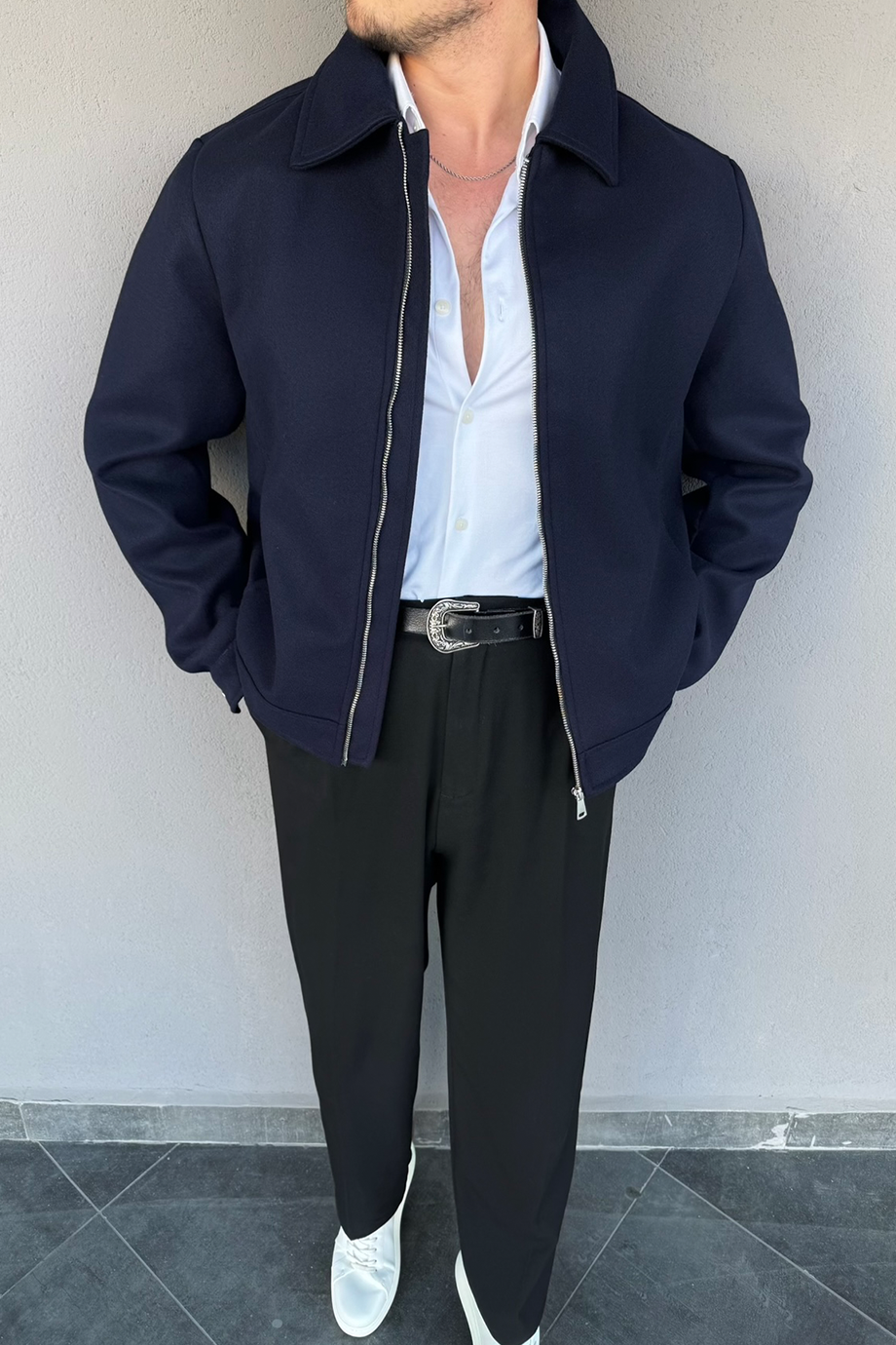 LACİVERT KAŞE MONT