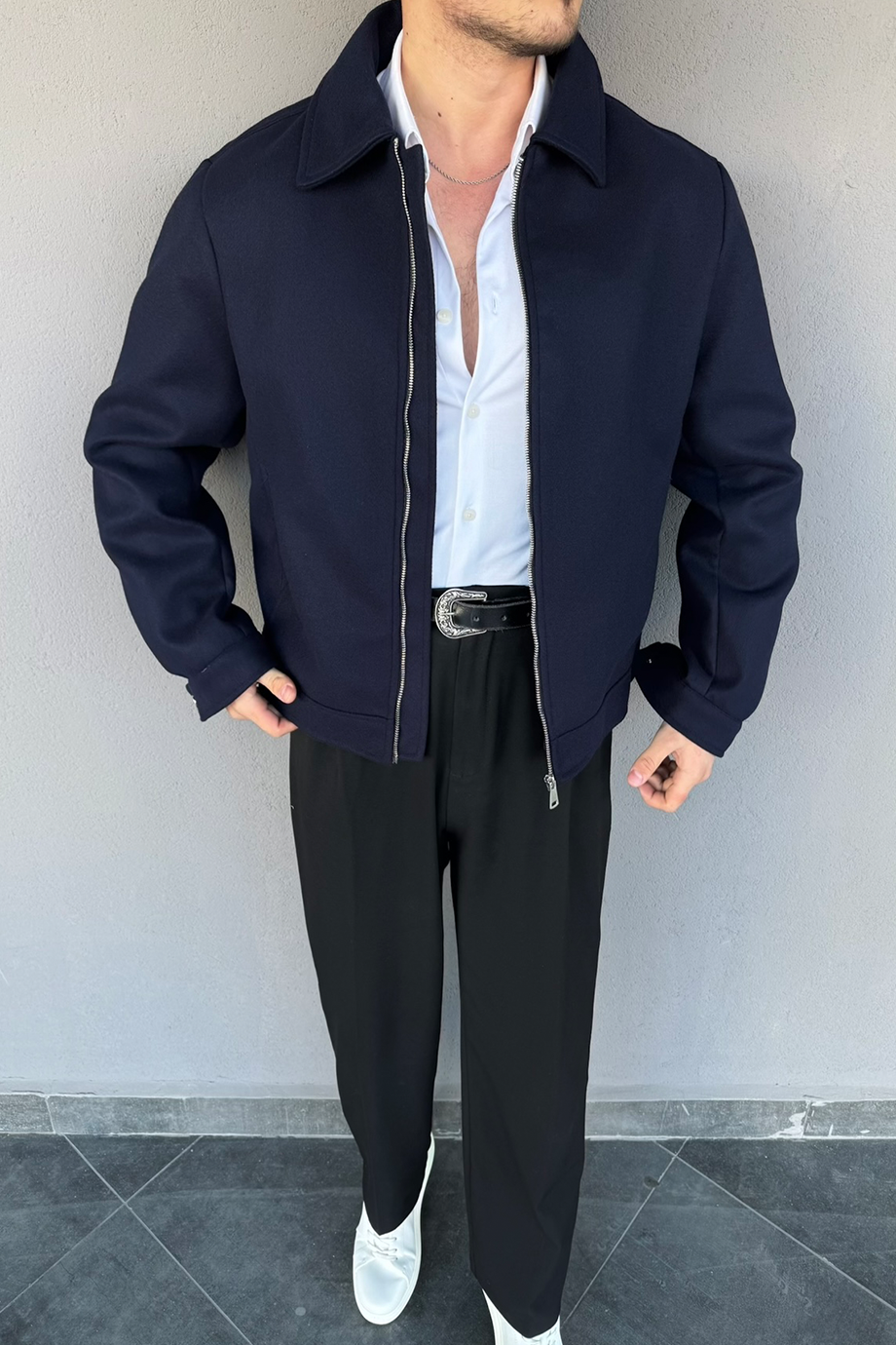 LACİVERT KAŞE MONT