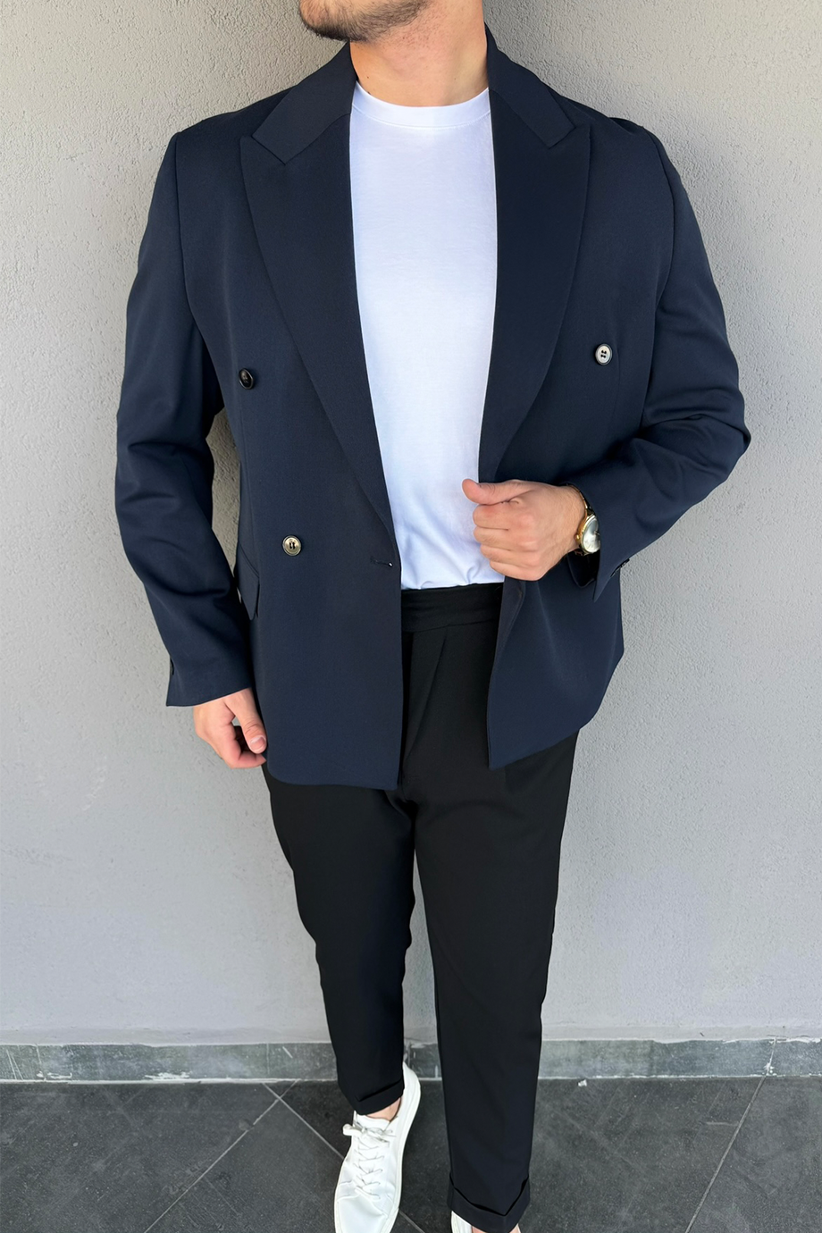 LACİVERT PREMİUM KRUVAZE CEKET