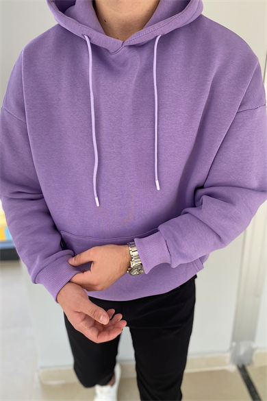 LİLA OVERSIZE BASIC SWEATSHİRT
